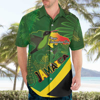 Jamaica Independence Day Hawaiian Shirt Swallow-tail Hummingbird Tropical Plants and National Flag - Wonder Print Shop