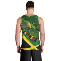 Jamaica Independence Day Men Tank Top Swallow-tail Hummingbird Tropical Plants and National Flag - Wonder Print Shop