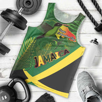 Jamaica Independence Day Men Tank Top Swallow-tail Hummingbird Tropical Plants and National Flag - Wonder Print Shop