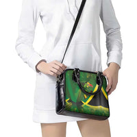 Jamaica Independence Day Shoulder Handbag Swallow-tail Hummingbird Tropical Plants and National Flag - Wonder Print Shop