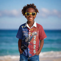 Custom Cape Verde Football 2026 Debut Kid Hawaiian Shirt Blue Sharks Stand Strong