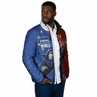 Custom Cape Verde Football 2026 Debut Padded Jacket Blue Sharks Stand Strong