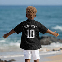 Custom DR Congo Football Kid Hawaiian Shirt Leopards Texture Wild Black LT03