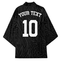 Custom DR Congo Football Kimono Leopards Texture Wild Black