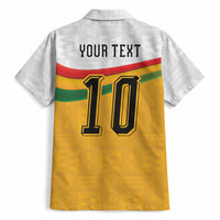 Custom Ghana Football Hawaiian Shirt Abstract Flag and Kente Pattern