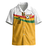 Custom Ghana Football Kid Hawaiian Shirt Abstract Flag and Kente Pattern