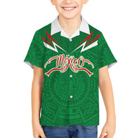 Custom Mexico Football Hawaiian Shirt Remixed Mexico Aztec Pattern Tribal Style