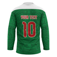 Custom Mexico Football Hockey Jersey Remixed Mexico Aztec Pattern Tribal Style