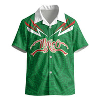 Custom Mexico Football Kid Hawaiian Shirt Remixed Mexico Aztec Pattern Tribal Style