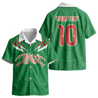 Custom Mexico Football Kid Hawaiian Shirt Remixed Mexico Aztec Pattern Tribal Style LT03