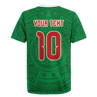Custom Mexico Football Rugby Jersey Remixed Mexico Aztec Pattern Tribal Style