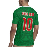 Custom Mexico Football Rugby Jersey Remixed Mexico Aztec Pattern Tribal Style