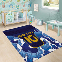 Custom Japan Pacific Rugby 2024 Area Rug Japanese Traditional Pattern and Sea Waves - Wonder Print Shop