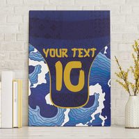 Custom Japan Pacific Rugby 2024 Canvas Wall Art Japanese Traditional Pattern and Sea Waves - Wonder Print Shop