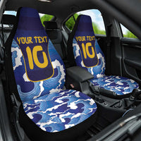 Custom Japan Pacific Rugby 2024 Car Seat Cover Japanese Traditional Pattern and Sea Waves - Wonder Print Shop