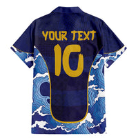 Custom Japan Pacific Rugby 2024 Family Matching Mermaid Dress and Hawaiian Shirt Japanese Traditional Pattern and Sea Waves - Wonder Print Shop
