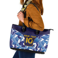 Custom Japan Pacific Rugby 2024 Leather Tote Bag Japanese Traditional Pattern and Sea Waves - Wonder Print Shop