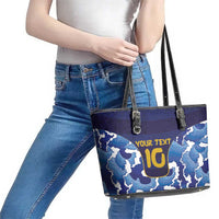 Custom Japan Pacific Rugby 2024 Leather Tote Bag Japanese Traditional Pattern and Sea Waves - Wonder Print Shop