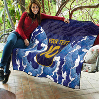 Custom Japan Pacific Rugby 2024 Quilt Japanese Traditional Pattern and Sea Waves - Wonder Print Shop