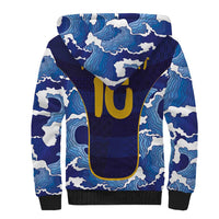 Custom Japan Pacific Rugby 2024 Sherpa Hoodie Japanese Traditional Pattern and Sea Waves - Wonder Print Shop