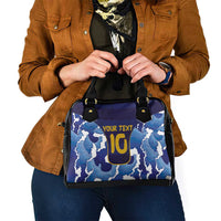 Custom Japan Pacific Rugby 2024 Shoulder Handbag Japanese Traditional Pattern and Sea Waves