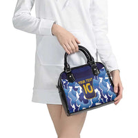 Custom Japan Pacific Rugby 2024 Shoulder Handbag Japanese Traditional Pattern and Sea Waves