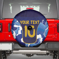 Custom Japan Pacific Rugby 2024 Spare Tire Cover Japanese Traditional Pattern and Sea Waves - Wonder Print Shop