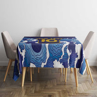 Custom Japan Pacific Rugby 2024 Tablecloth Japanese Traditional Pattern and Sea Waves - Wonder Print Shop