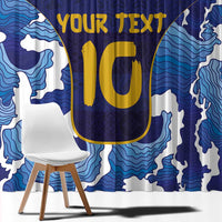 Custom Japan Pacific Rugby 2024 Window Curtain Japanese Traditional Pattern and Sea Waves - Wonder Print Shop