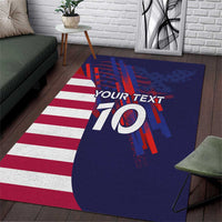 Custom United States Pacific Rugby 2024 Area Rug The Eagle and USA Flag Style