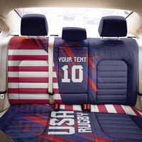 Custom United States Pacific Rugby 2024 Back Car Seat Cover The Eagle and USA Flag Style