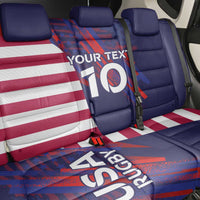 Custom United States Pacific Rugby 2024 Back Car Seat Cover The Eagle and USA Flag Style