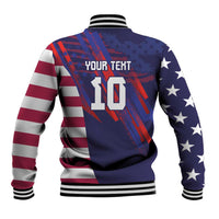Custom United States Pacific Rugby 2024 Baseball Jacket The Eagle and USA Flag Style