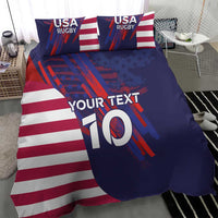 Custom United States Pacific Rugby 2024 Bedding Set The Eagle and USA Flag Style
