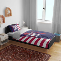 Custom United States Pacific Rugby 2024 Bedding Set The Eagle and USA Flag Style