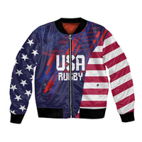 Custom United States Pacific Rugby 2024 Bomber Jacket The Eagle and USA Flag Style