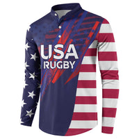 Custom United States Pacific Rugby 2024 Button Sweatshirt The Eagle and USA Flag Style