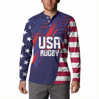 Custom United States Pacific Rugby 2024 Button Sweatshirt The Eagle and USA Flag Style