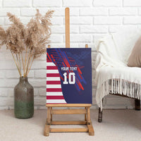 Custom United States Pacific Rugby 2024 Canvas Wall Art The Eagle and USA Flag Style