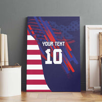 Custom United States Pacific Rugby 2024 Canvas Wall Art The Eagle and USA Flag Style