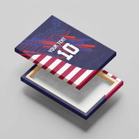 Custom United States Pacific Rugby 2024 Canvas Wall Art The Eagle and USA Flag Style
