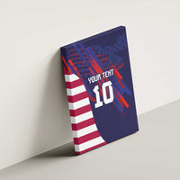 Custom United States Pacific Rugby 2024 Canvas Wall Art The Eagle and USA Flag Style
