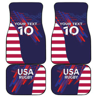 Custom United States Pacific Rugby 2024 Car Mats The Eagle and USA Flag Style