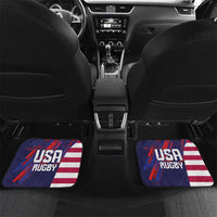 Custom United States Pacific Rugby 2024 Car Mats The Eagle and USA Flag Style