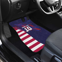 Custom United States Pacific Rugby 2024 Car Mats The Eagle and USA Flag Style