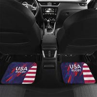 Custom United States Pacific Rugby 2024 Car Mats The Eagle and USA Flag Style - Wonder Print Shop