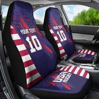 Custom United States Pacific Rugby 2024 Car Seat Cover The Eagle and USA Flag Style