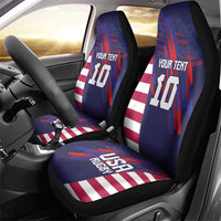 Custom United States Pacific Rugby 2024 Car Seat Cover The Eagle and USA Flag Style
