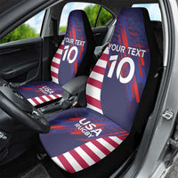 Custom United States Pacific Rugby 2024 Car Seat Cover The Eagle and USA Flag Style