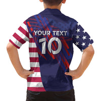 Custom United States Pacific Rugby 2024 Family Matching Long Sleeve Bodycon Dress and Hawaiian Shirt The Eagle and USA Flag Style - Wonder Print Shop